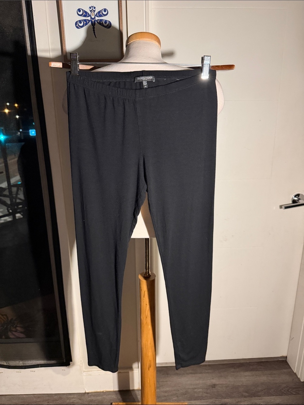 Eileen Fisher Black Pull-On Leggings